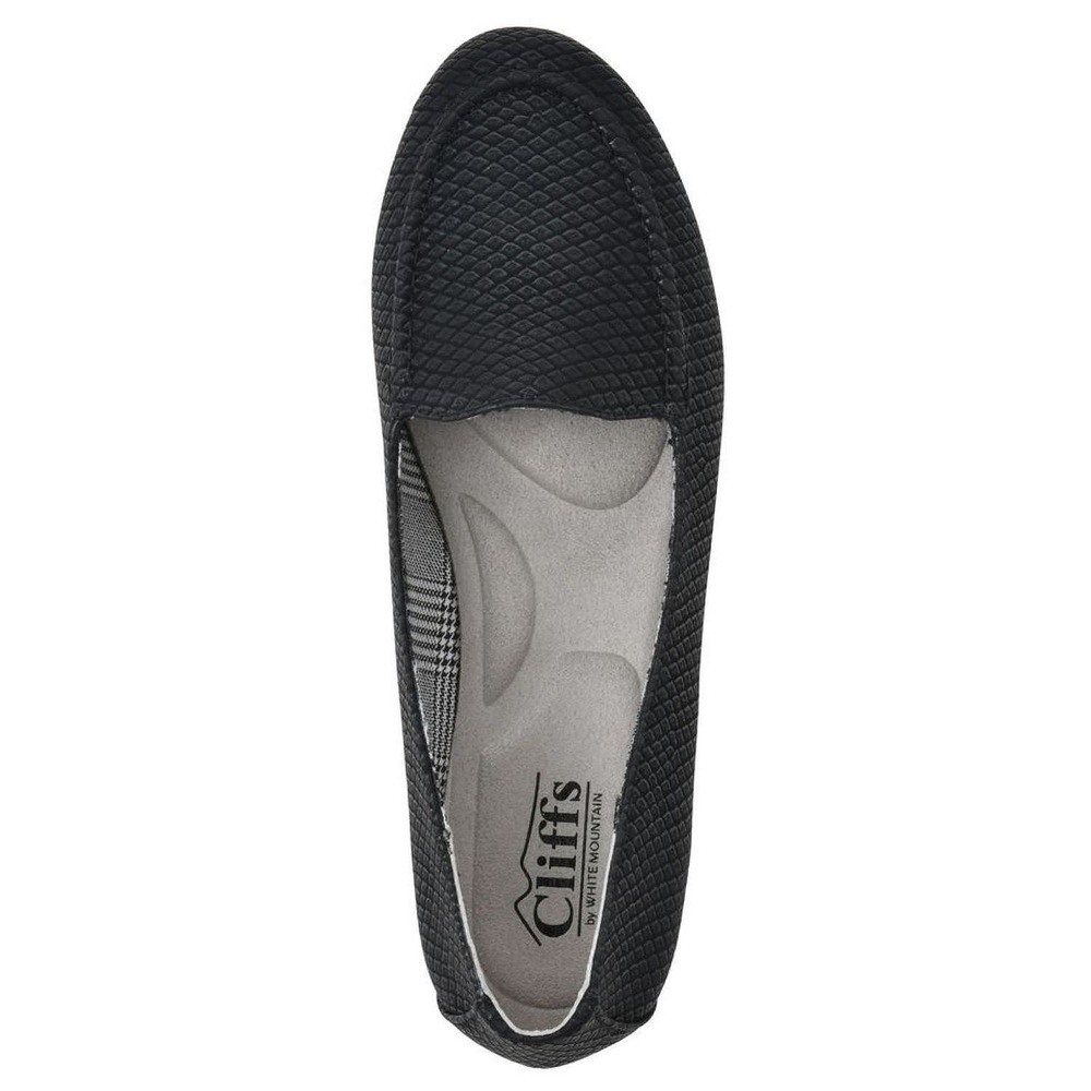Cliffs by White Mountain Gracefully Flats Women's Size 7 Black Print Slip On - Picture 3 of 16
